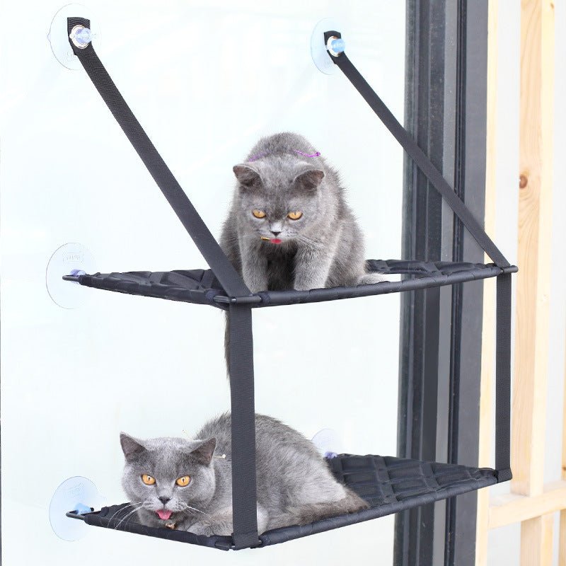 Window - Mounted Cat Hammock with Suction Cups (Single/Double) - Tail Wagger's Haven