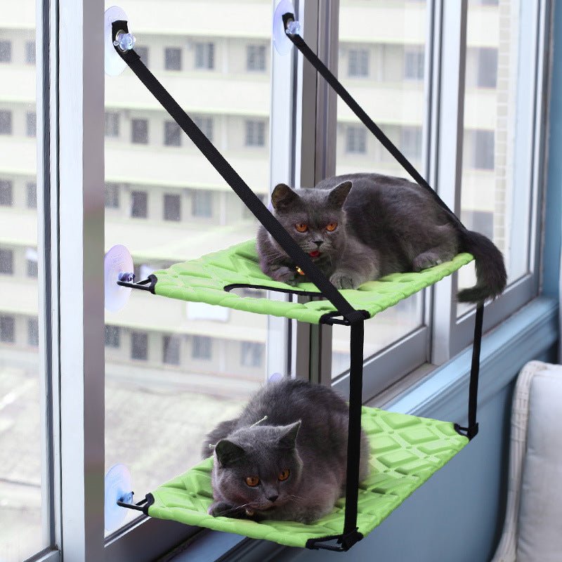 Window - Mounted Cat Hammock with Suction Cups (Single/Double) - Tail Wagger's Haven